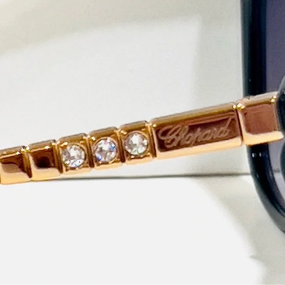 ? New/Authentic Chopard Black Cat Eye Sunglasses  display picture 2